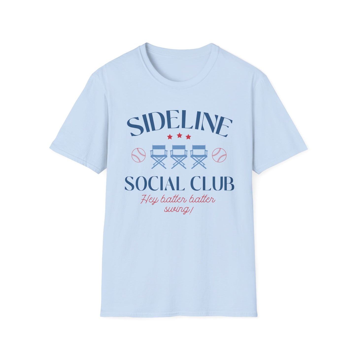 Sideline Social Club Unisex T-Shirt - Baseball Fan Gear, Casual Summer Tee