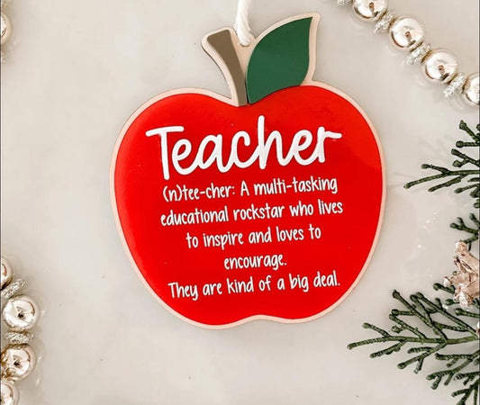 Teacher Definition | Apple Ornament