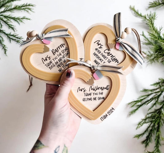 Teacher Pencil Heart ornament