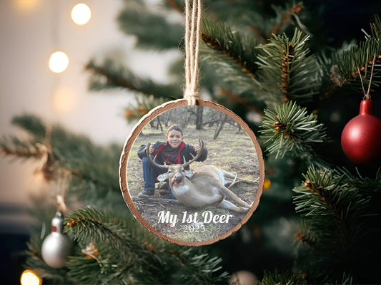 First Deer Raw Wood Ornament