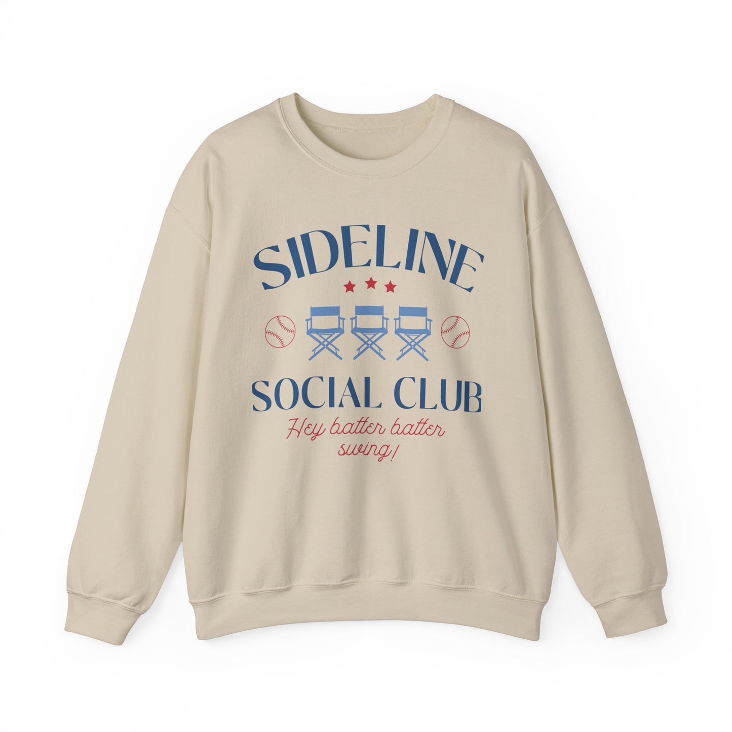 Cute Sideline Social Club Crewneck Sweatshirt - Perfect for Sports Lovers!