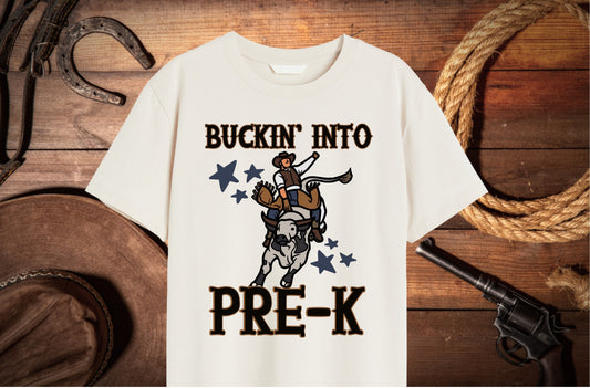 Buckin into “grade” tee