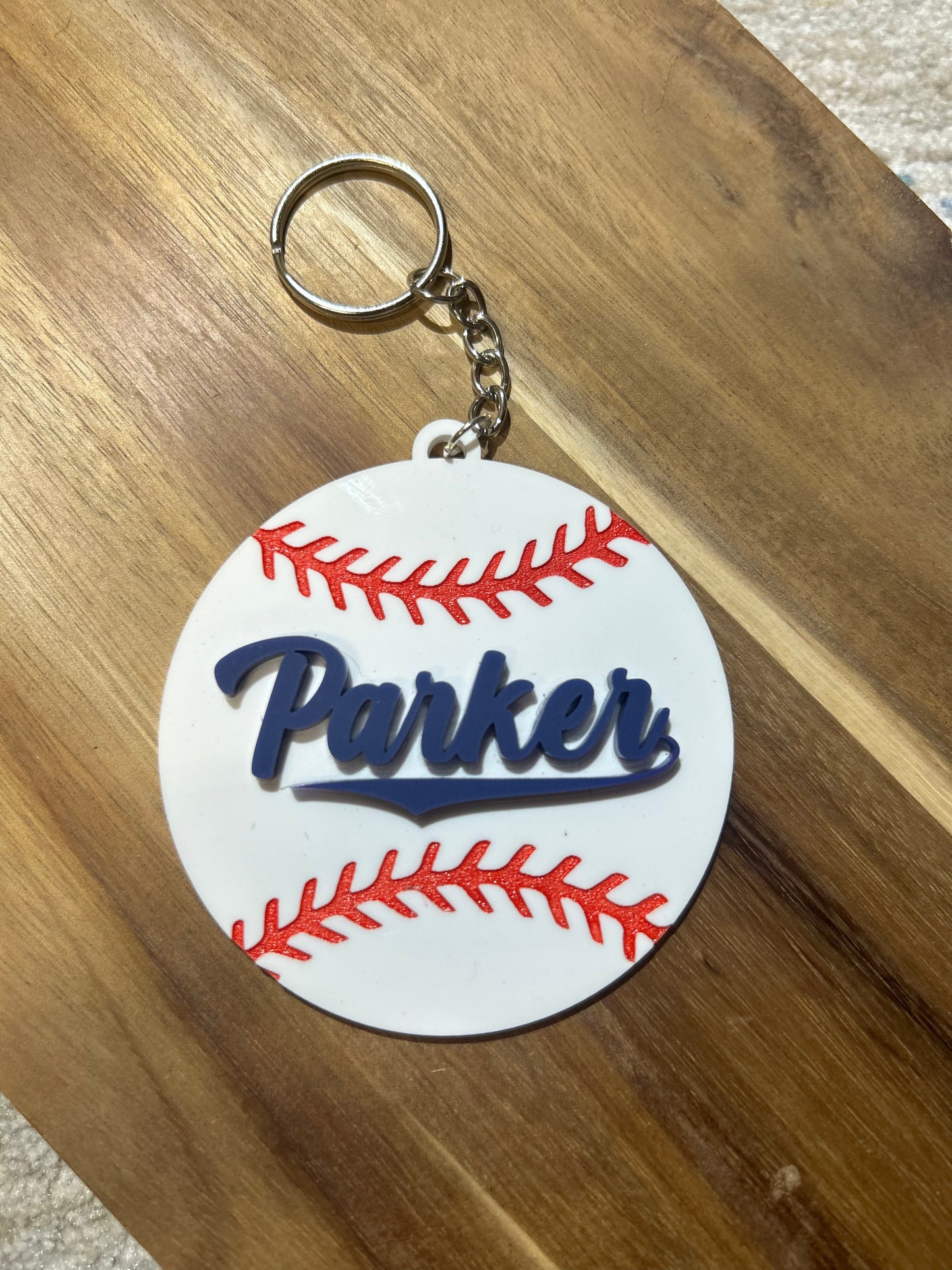 Personalized Baseball/Softball Bag Tag for Kids - Custom Name Tag