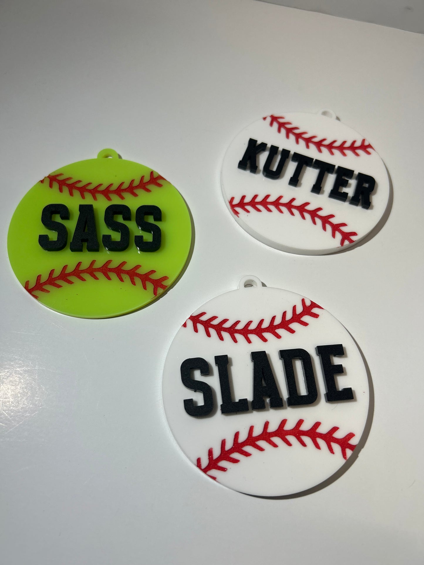 Personalized Baseball/Softball Bag Tag for Kids - Custom Name Tag