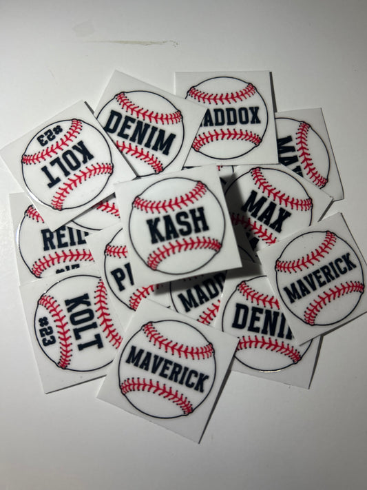 Personalized Baseball Bat Decals – Quick & Easy Bat Identification for Young Athletes!