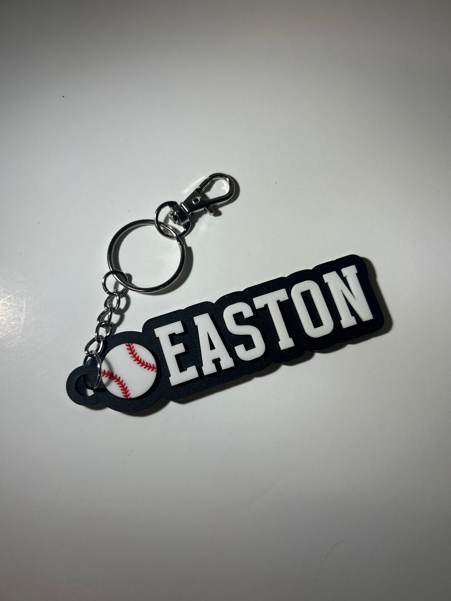 Custom Baseball/Softball Keychain - Personalized Name Tag for Kids