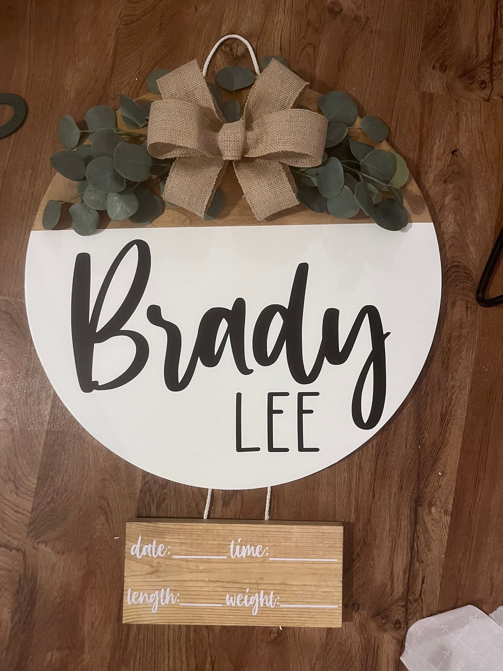 Rustic Farmhouse/Baby Sign/Gender Neutral/Nursery Decor/Birth Stats