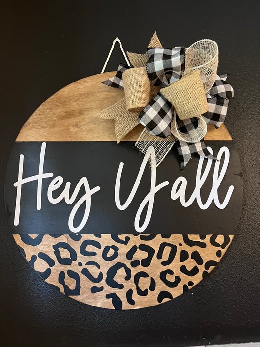 Hey Ya'll - Leopard - Round
