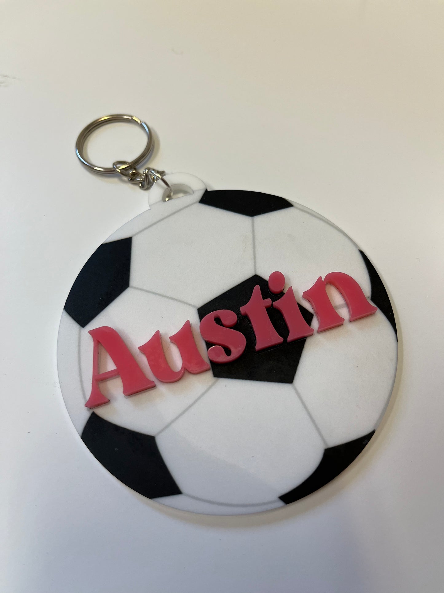 Personalized sports keychain